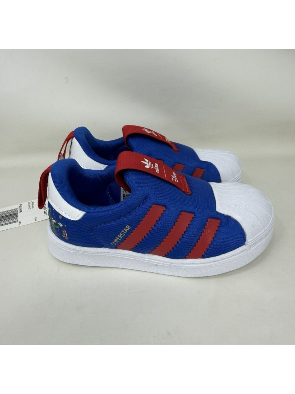 Adidas Superstar 360 Disney Goofy Slip On Shoes Blue White Toddler Size 7K